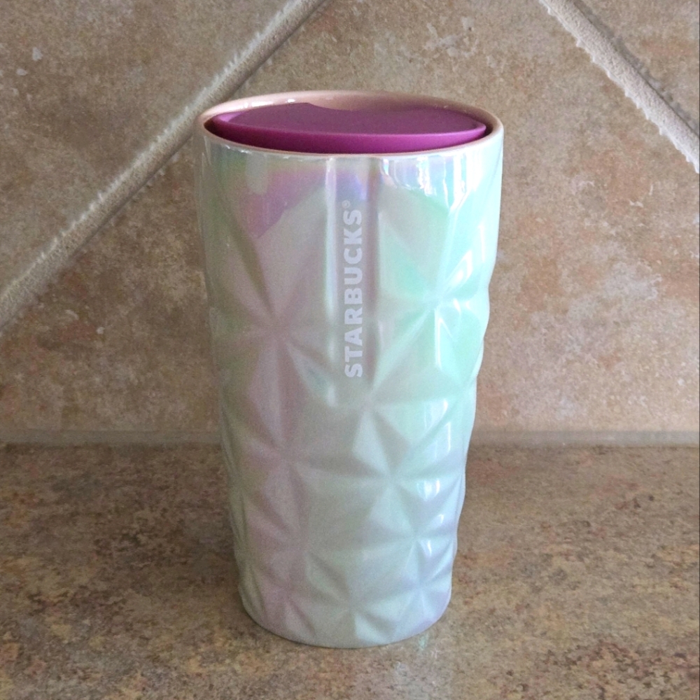 Starbucks 12oz Ceramic Iridescent Prism Rainbow Double Wall Tumbler